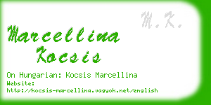 marcellina kocsis business card
